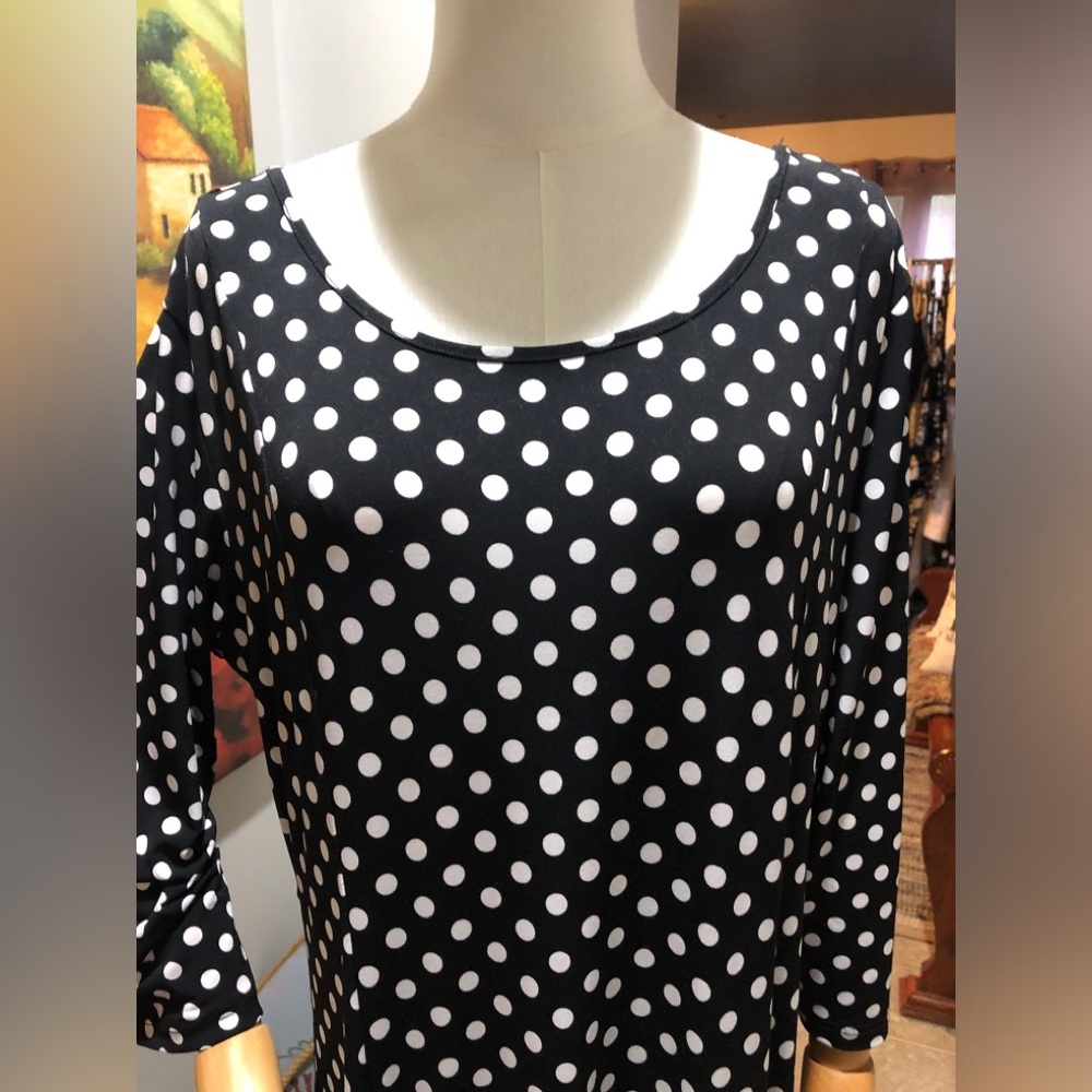 Black and White Polka Dot Women's Dress
Lemmie for Nina Leonard
Size XL
EUC